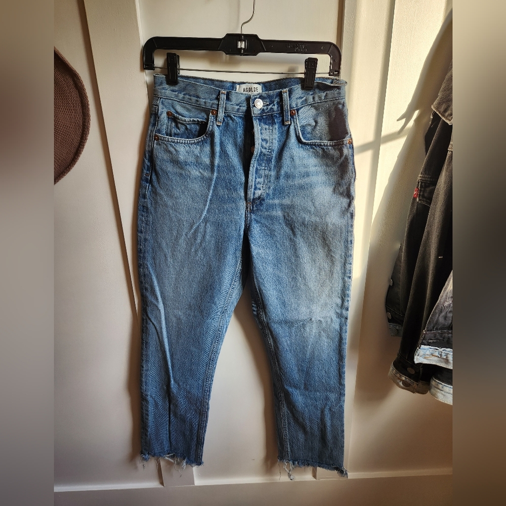 Agolde Women's Light Blue Straight Jeans